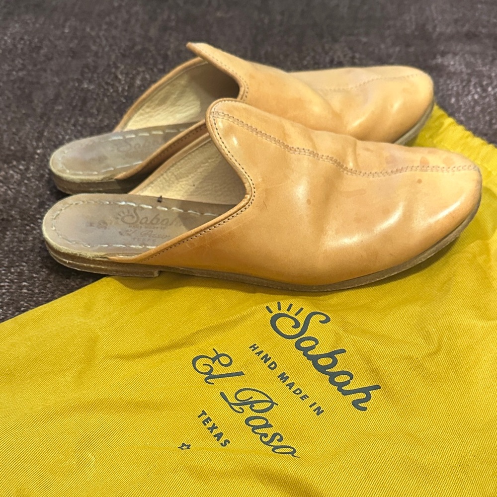 Sabah Natural Brown Leather Slip-Ons